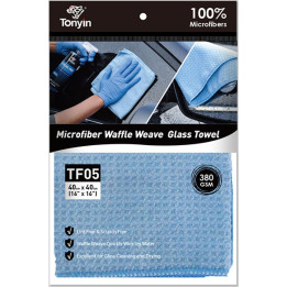 Tonyin Waffle Glass Towel — vaflinė mikropluošto šluostė stiklui