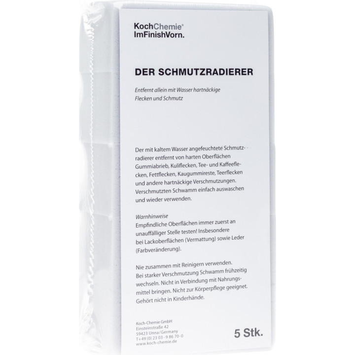 Koch-Chemie Schmutzradierer — melamiinist puhastuskäsnad, 5 tk