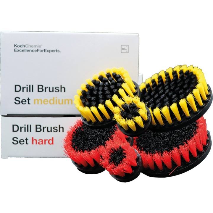 Koch-Chemie Drill Brush Set — hari või harjakomplekt, 3 jäika harja